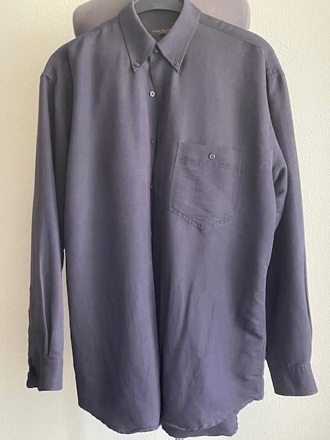 Donker Blauw Overhemd van Louis Estere maat XL, Ophalen of Verzenden, Zo goed als nieuw, Blauw, Overige halswijdtes