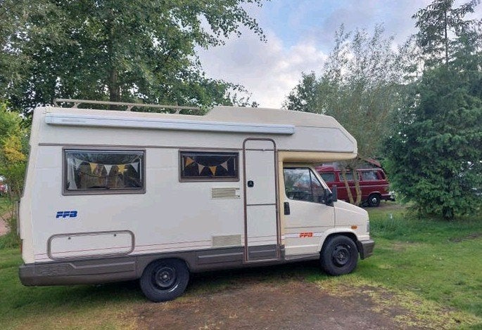 FFB Europa 560 Retro alkoof camper - Fiat Ducato, Overige merken, Standaard zit, Alkoof, Fiat