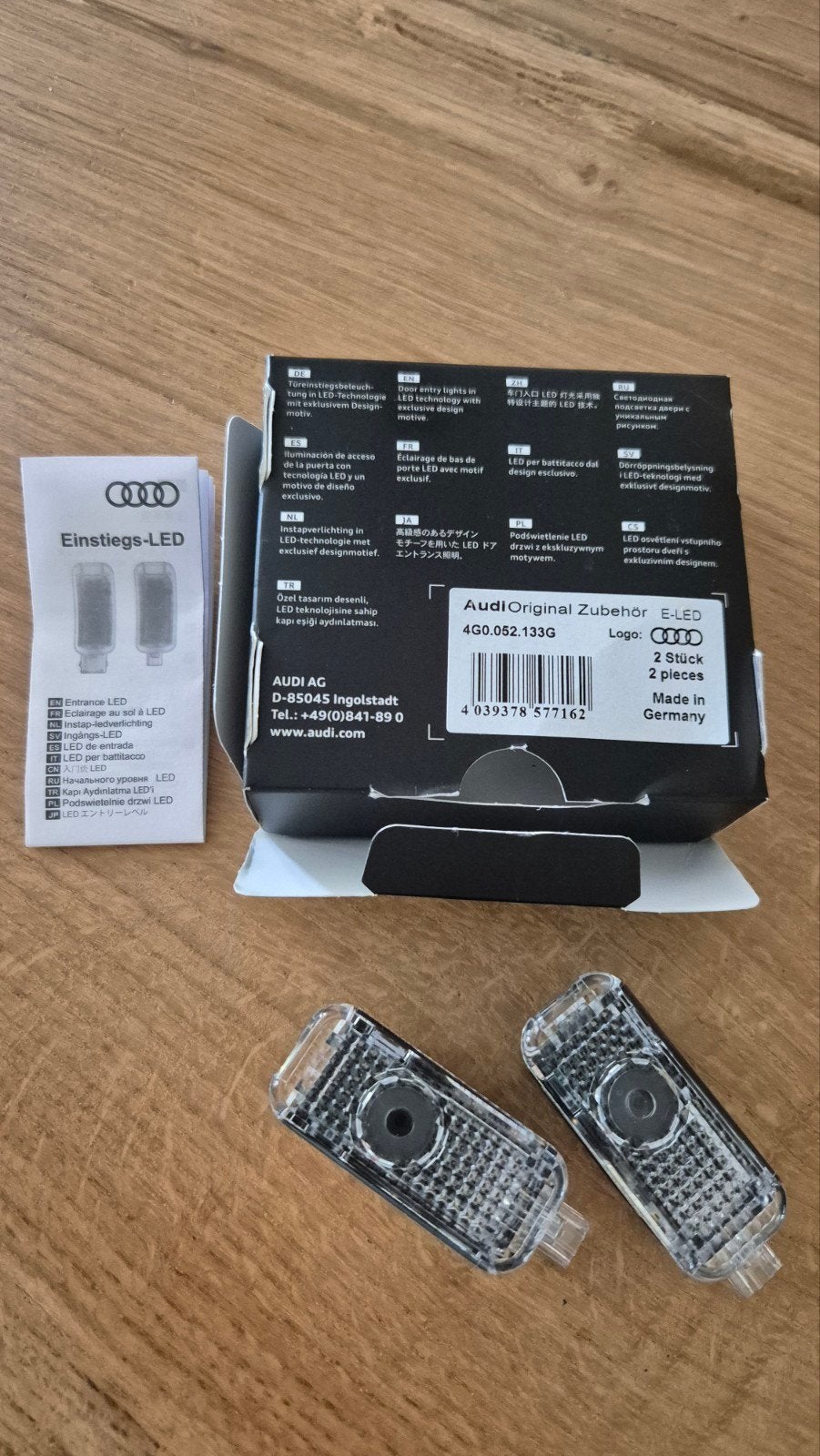 Audi instap LED verlichting met logo projectie, Auto-onderdelen, Ophalen of Verzenden, Nieuw, Audi