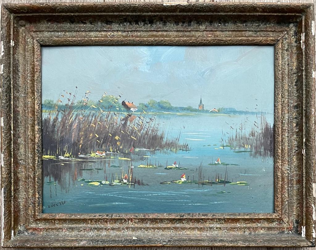 Schilderij Giethoorn, Antiek en Kunst, Kunst | Schilderijen | Klassiek, Ophalen of Verzenden