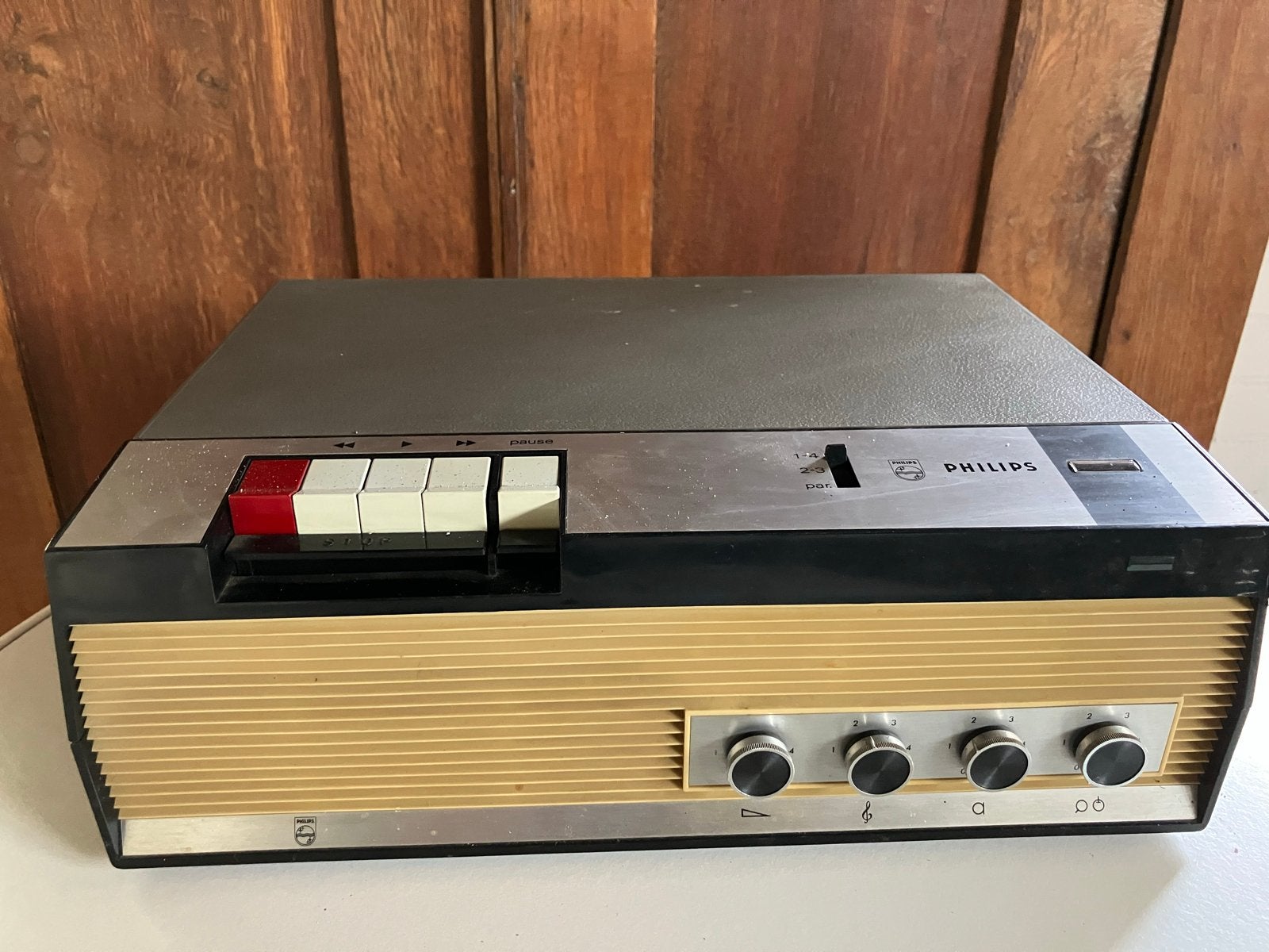 Philips EL 3573 Viervoren-bandrecorder met handleiding, Audio, Tv en Foto, Bandrecorders, Ophalen of Verzenden, Bandrecorder, Met banden
