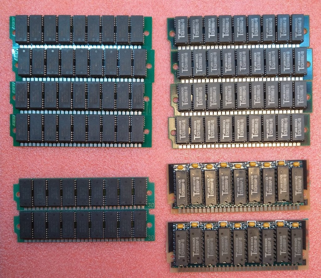 30-pin SIMM RAM modules Toshiba NEC voor retro 286 386 486, Computers en Software, Ophalen of Verzenden