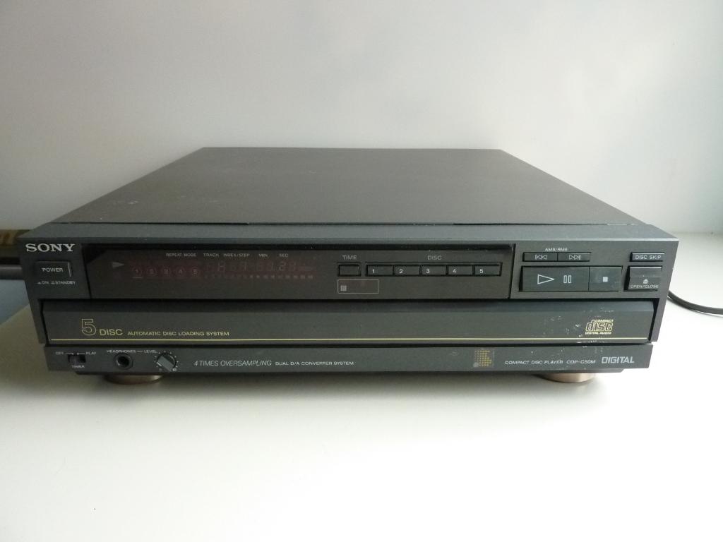 Sony CDP-C50M cd speler - wisselaar ( 5 discs ), Ophalen of Verzenden, Gebruikt, Sony, Wisselaar