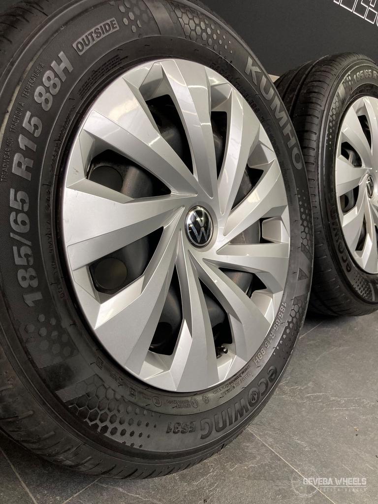 15” originele Volkswagen Polo 2G0 velgen + banden 5x100, Gebruikt, 15 inch, -, -