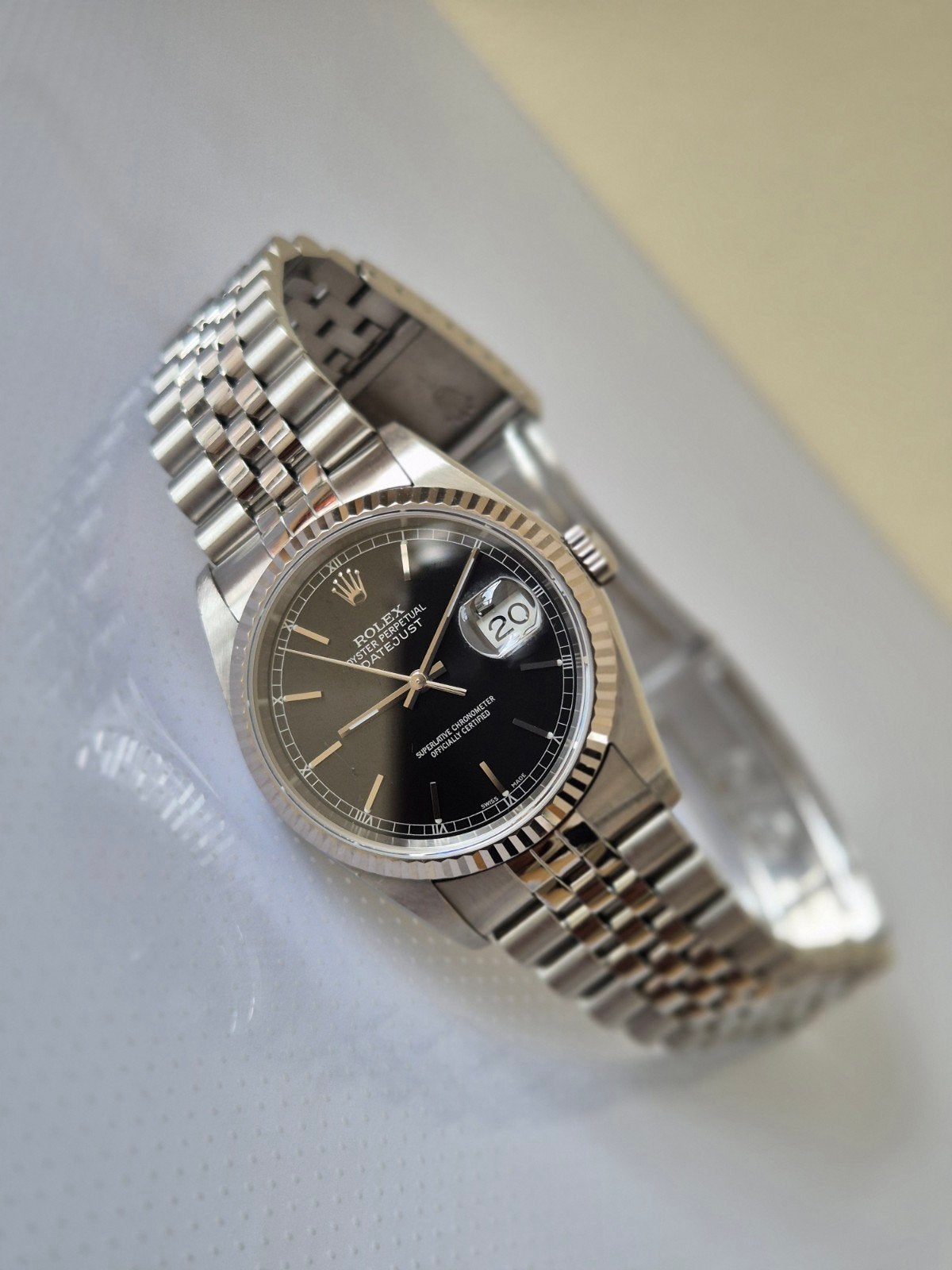 Rolex Oyster Perpetual Datejust 36 mm in perfecte staat, Staal, Rolex, Polshorloge, Ophalen of Verzenden