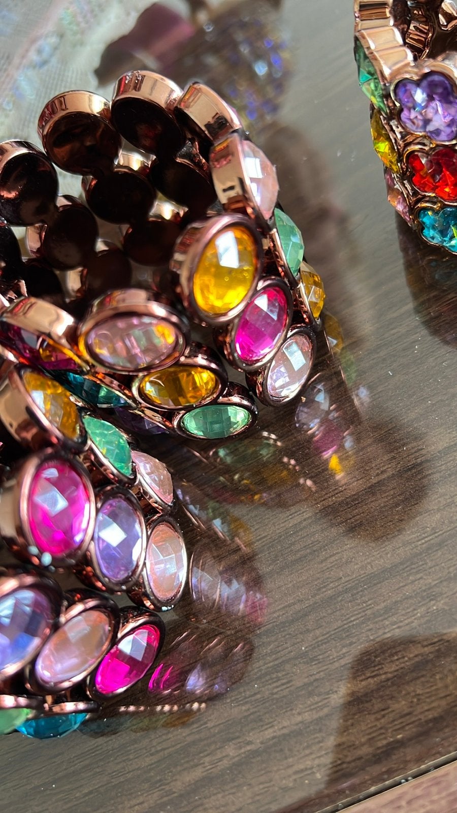 Kleurrijke Armband met Edelstenen, Ophalen, Overige materialen, Overige kleuren, Zo goed als nieuw