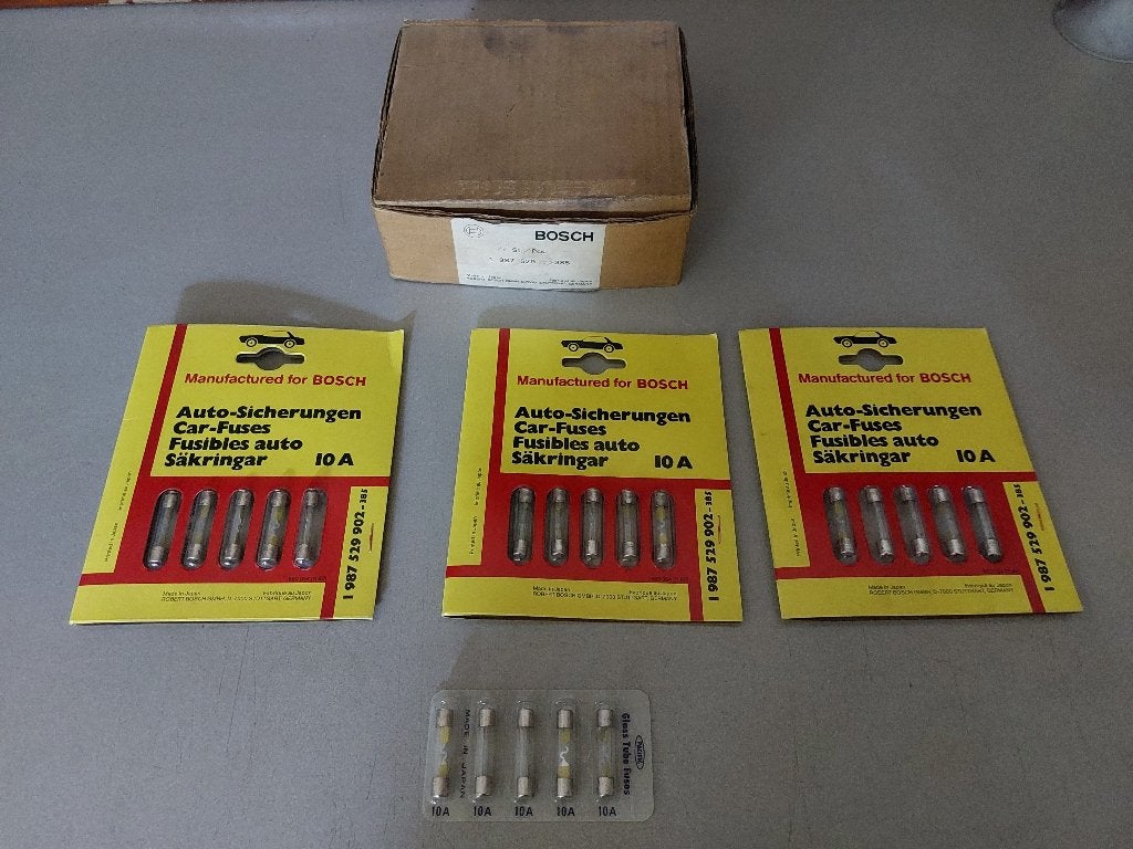 Vintage doosje met BOSCH glas zekeringen - old & youngtimer, Ophalen of Verzenden, Nieuw, Triumph