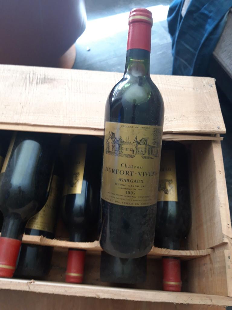 Château Durfort-Vivens Margaux 1982 - 10 flessen, Ophalen, Gebruikt, Frankrijk, Rode wijn