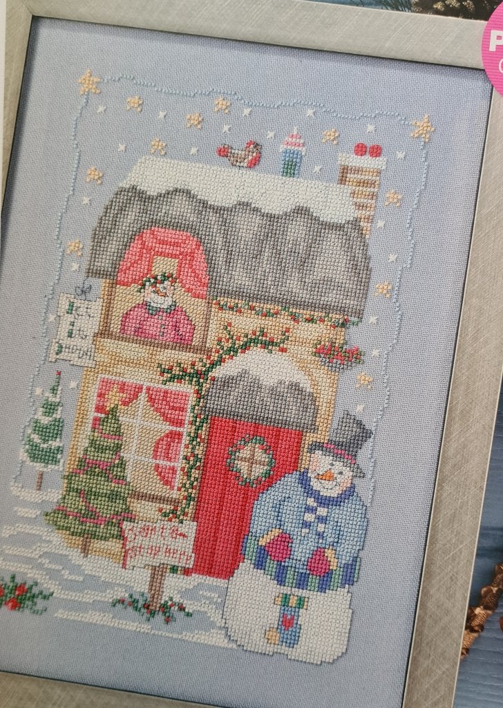 Sneeuwpoppen met huis Kerst borduurpatroon, Hobby en Vrije tijd, Ophalen, Nieuw, Handborduren, Patroon