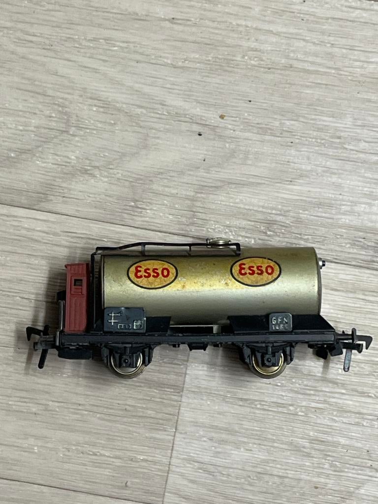 Zeldzame Fleischmann 485 E. Esso Tankwagon - Gebruikt, Wisselstroom, Gebruikt, Fleischmann, Wagon