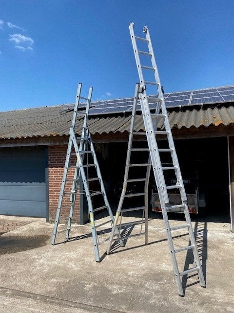 Dirks 3 delige Reform- / Schuifladder, Ophalen, Gebruikt, 4 meter of meer