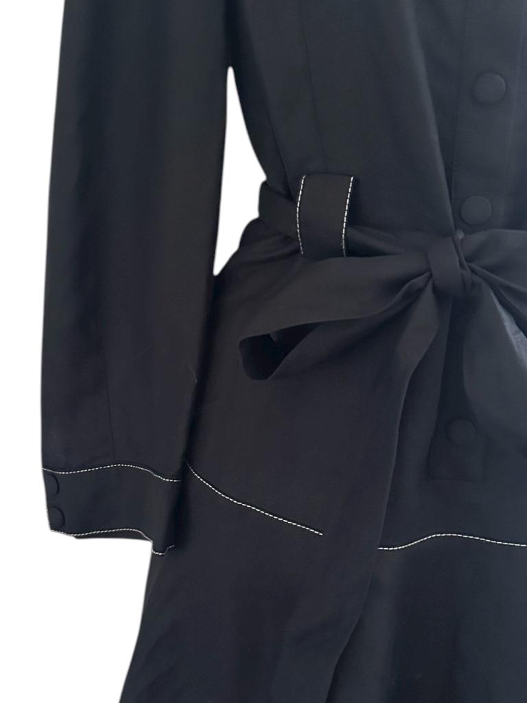 Claudie Pierlot jurk S, Zwart, Ophalen of Verzenden, Zo goed als nieuw, Onder de knie