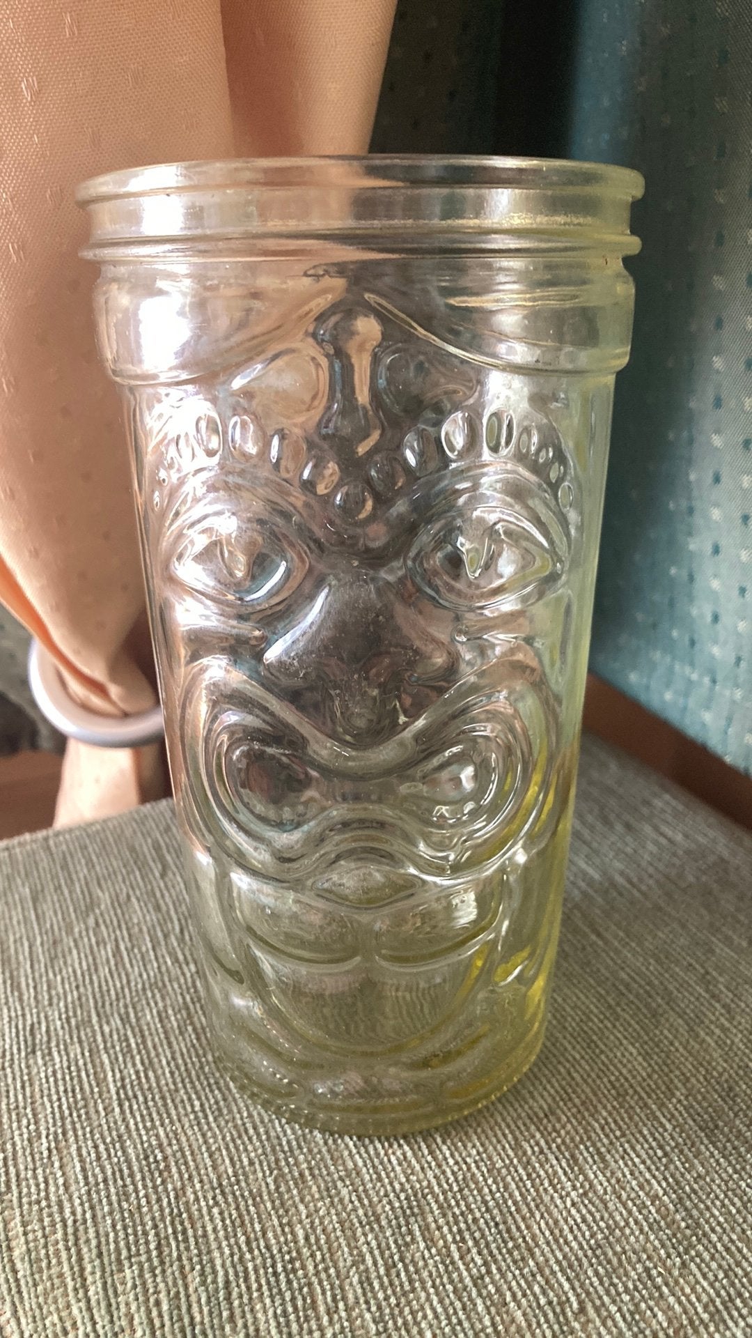 Vintage Tiki Mask Mason Maori Jar stijl drinkglas, Ophalen