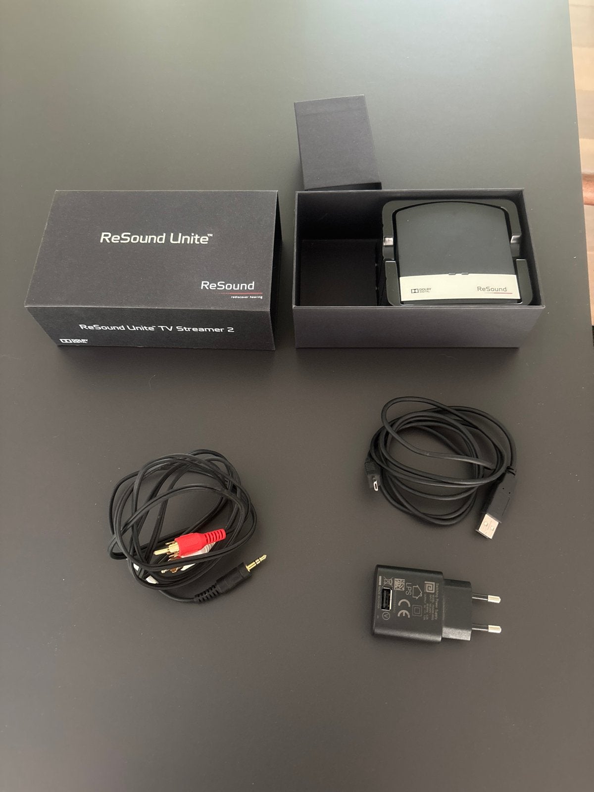 Resound Unite TV Streamer 2 met voeding en audiokabel, Ophalen of Verzenden, Zo goed als nieuw, Audio