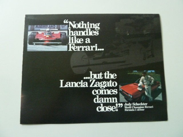 1981 Lancia Zagato Brochure USA, Verzenden, Zo goed als nieuw, Overige merken