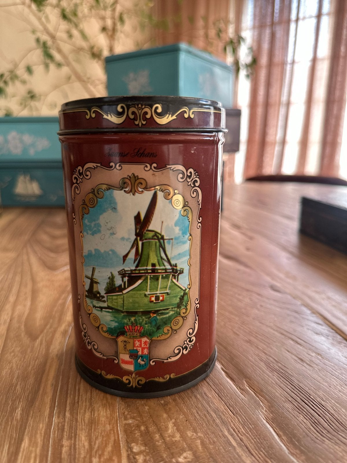 Vintage Albert Heijn Echte Zaansche Koeken blik – 1960, Verzamelen, Blikken, Ophalen of Verzenden, Gebruikt, Koek(jes), Overige merken