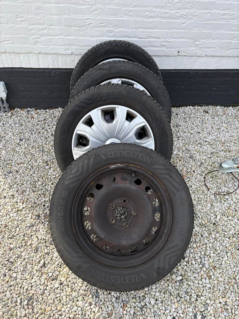Winterbanden met velgen Ford Transit Connect 205/60/16, Ophalen, 16 inch, Banden en Velgen, Bestelwagen