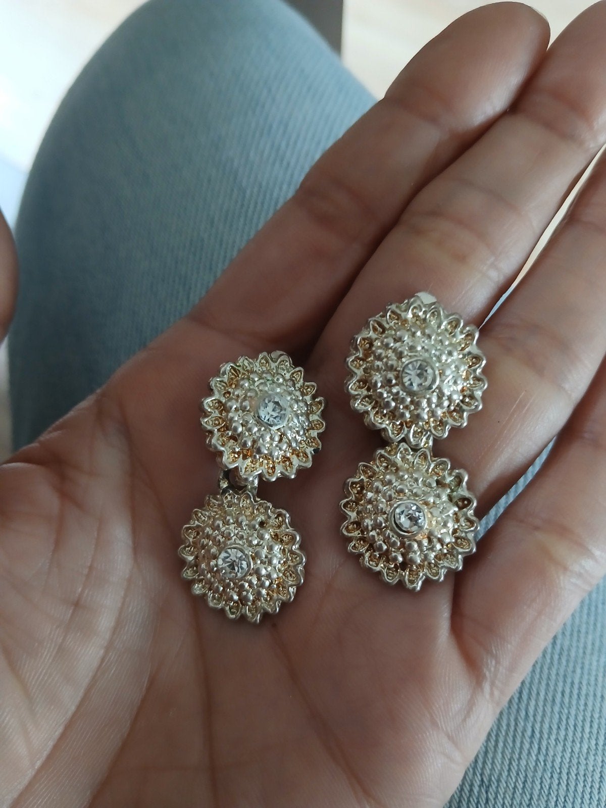 Vintage oorclips, Sieraden, Tassen en Uiterlijk, Oorbellen, Ophalen of Verzenden, Overige materialen