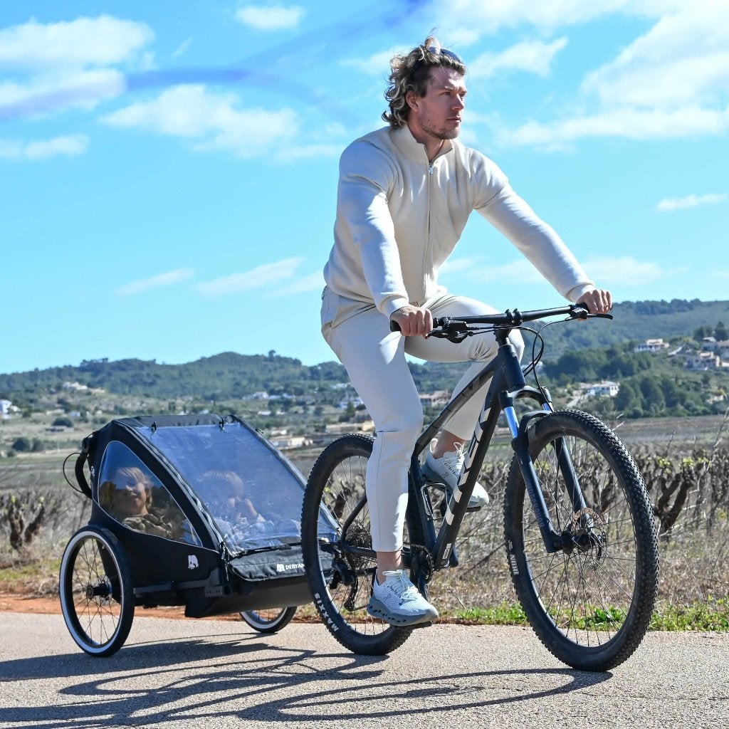 Deryan Fietskar V2 2 Persoons - Wandelwagen, Fietsen en Brommers, Fietsaccessoires | Aanhangers en Karren, Vering, Deryan, Deryan