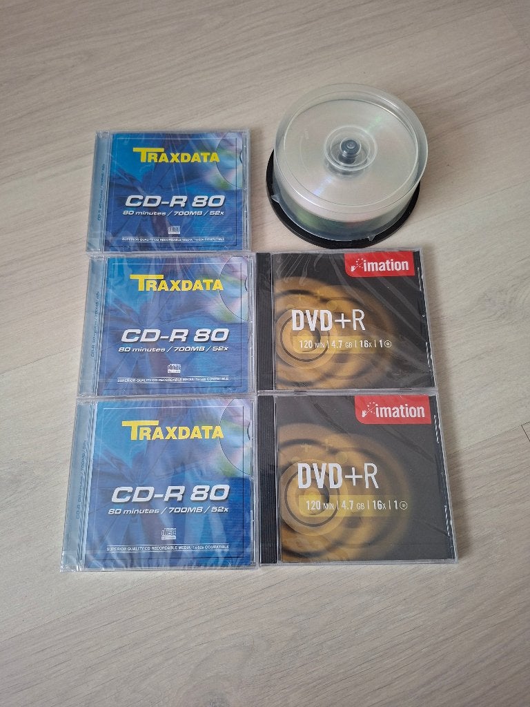 CD-R en DVD+R schijven - Traxdata en Imation, Op spindel, Cd, Nieuw, Ophalen of Verzenden