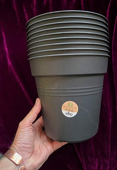 kweekpot elho 21 cm zwart x 9 NIEUW, Kunststof, Rond, Nieuw, Ophalen of Verzenden