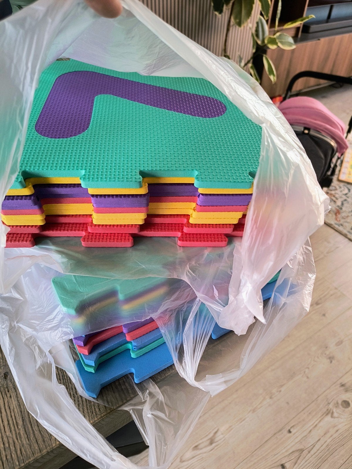 Gekleurde puzzelmat, Kinderen en Baby's, Ophalen, Gebruikt, Speelkleed
