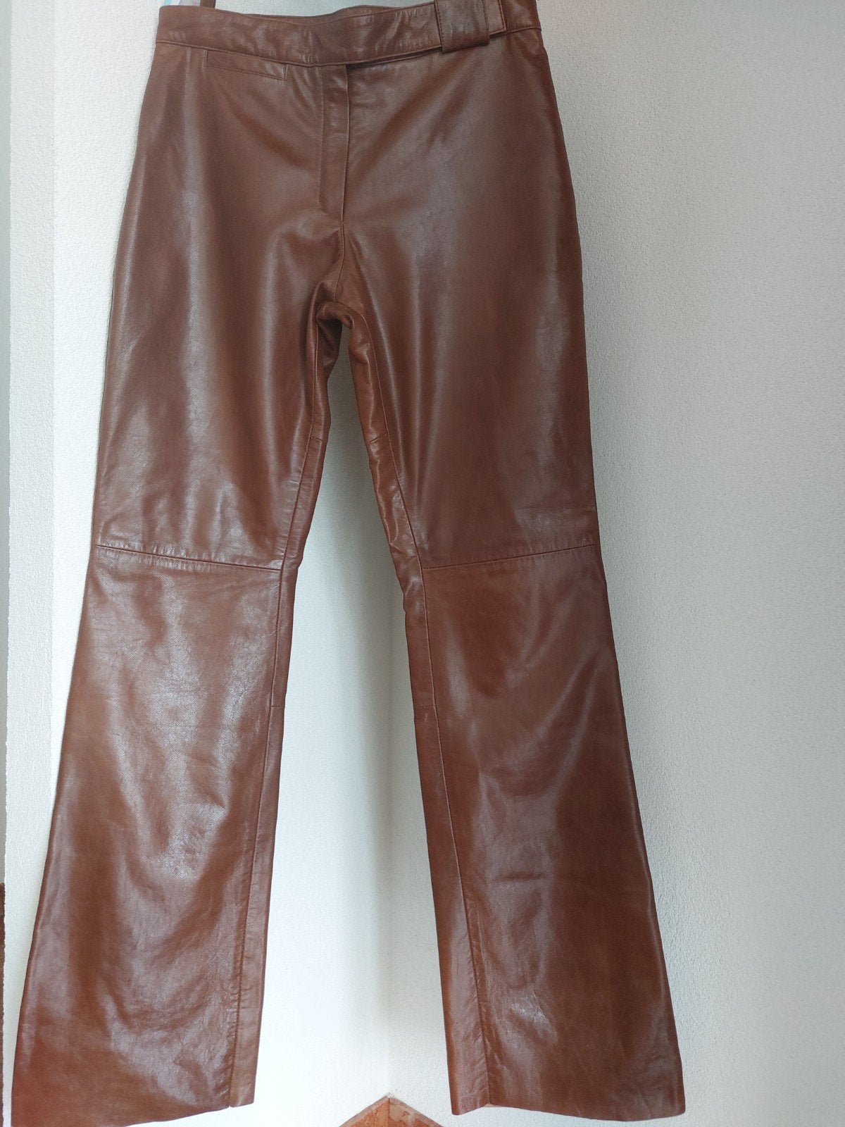 Lederen pantalon, dames, merk Tsunami, maat 42, cognac, Bruin, Maat 42/44 (L), Nieuw, Ophalen of Verzenden