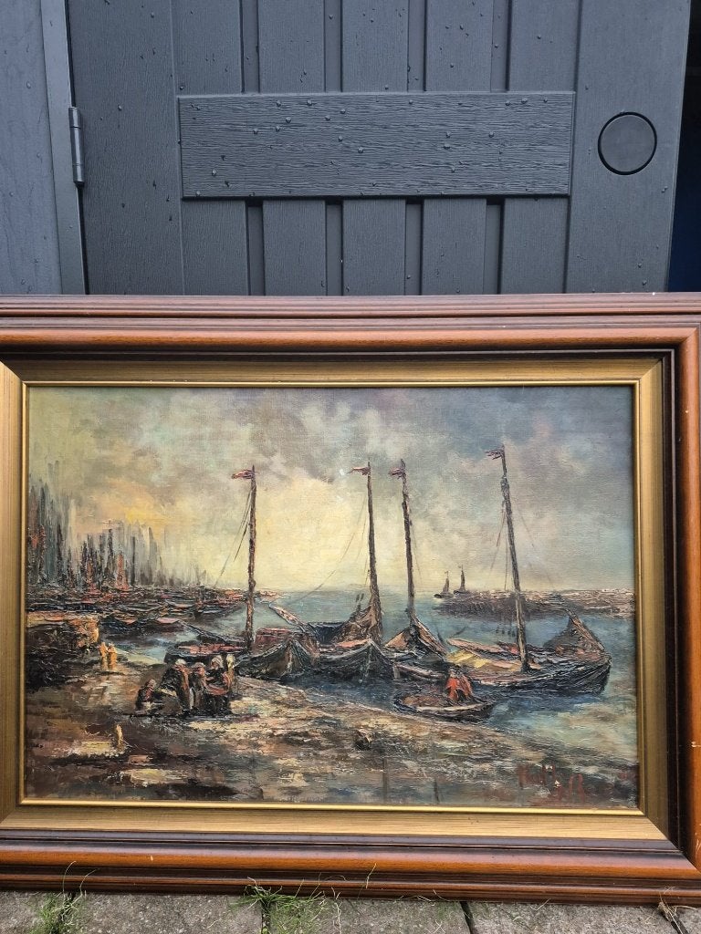 Schilderij Signeerd Math. Ree, Ophalen, Gesigneerd