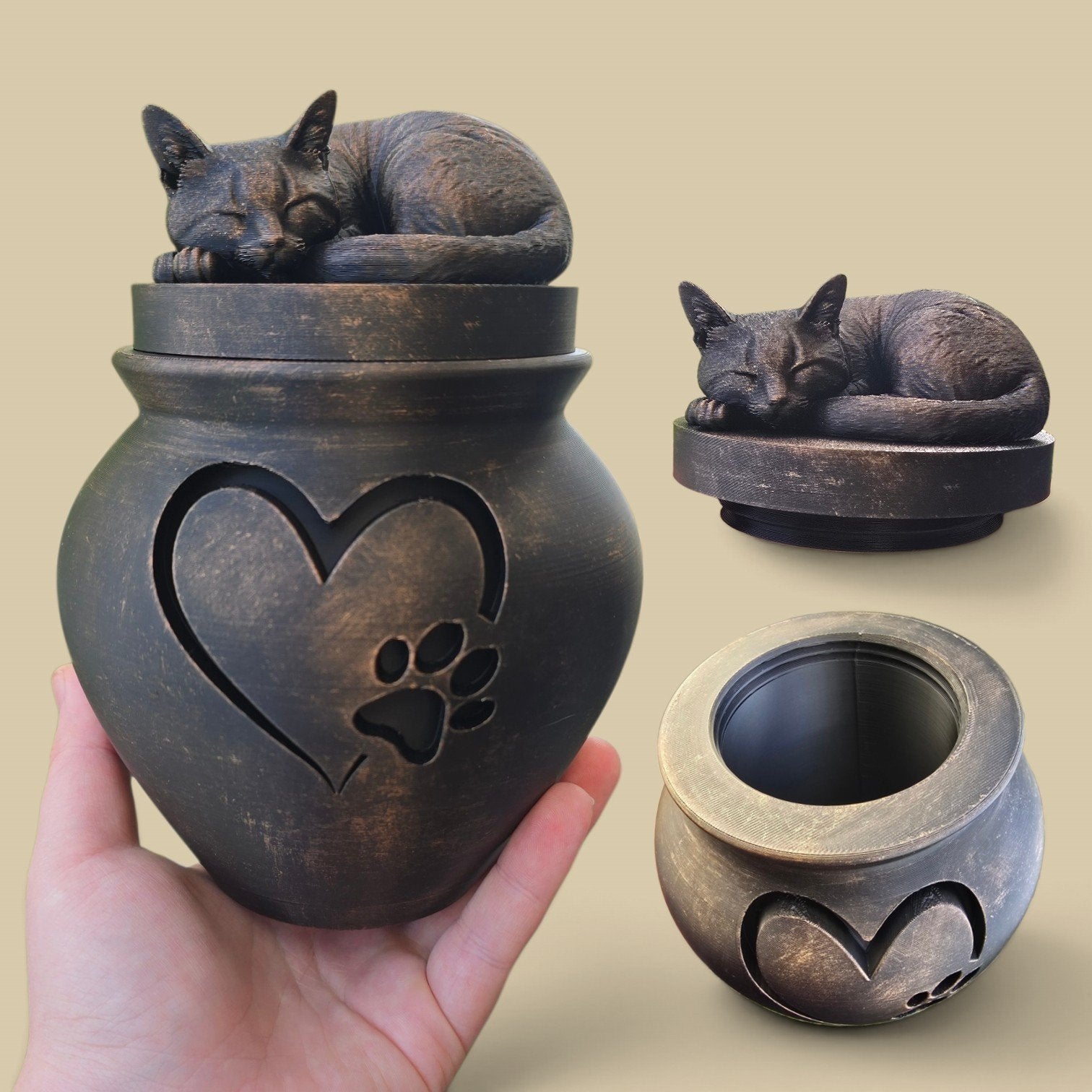 katten urn ornament, Ophalen of Verzenden, Nieuw