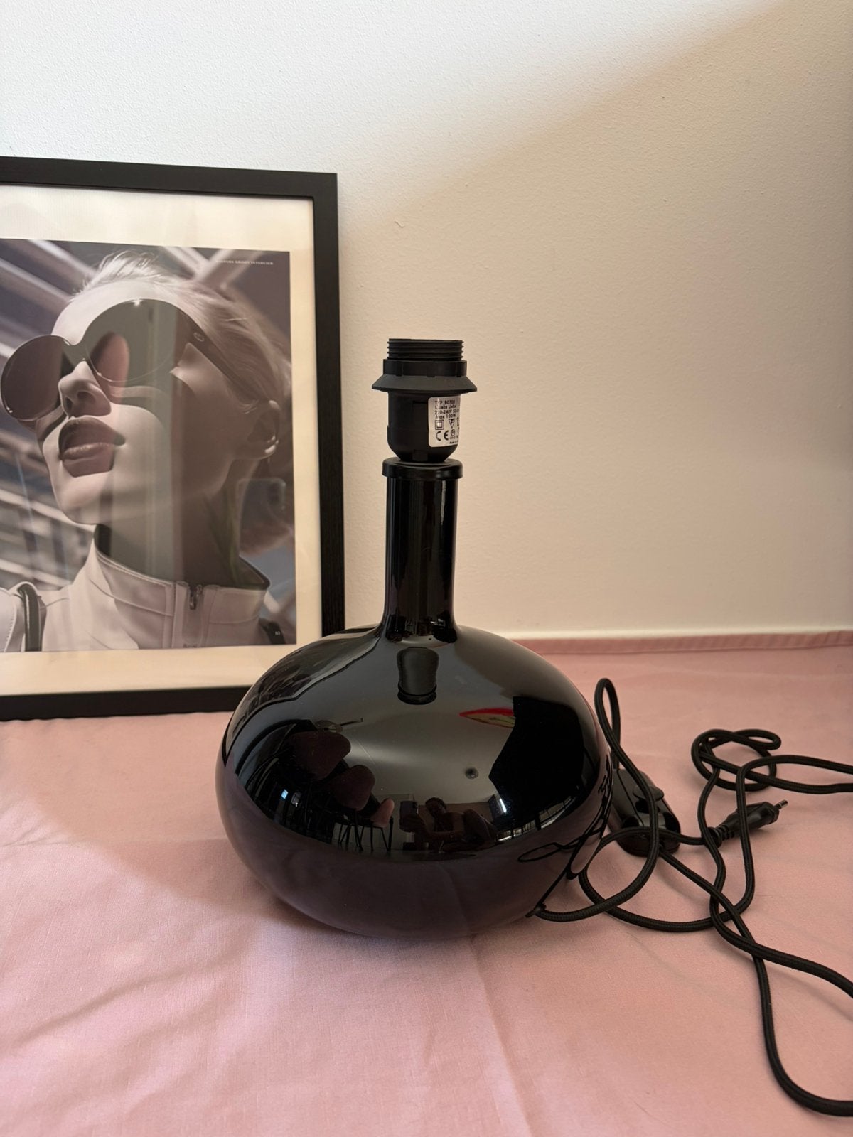 Vintage IKEA Ljusås Uvås Glazen Lampenvoet, Gebruikt, 28 cm, Ophalen of Verzenden, Glas