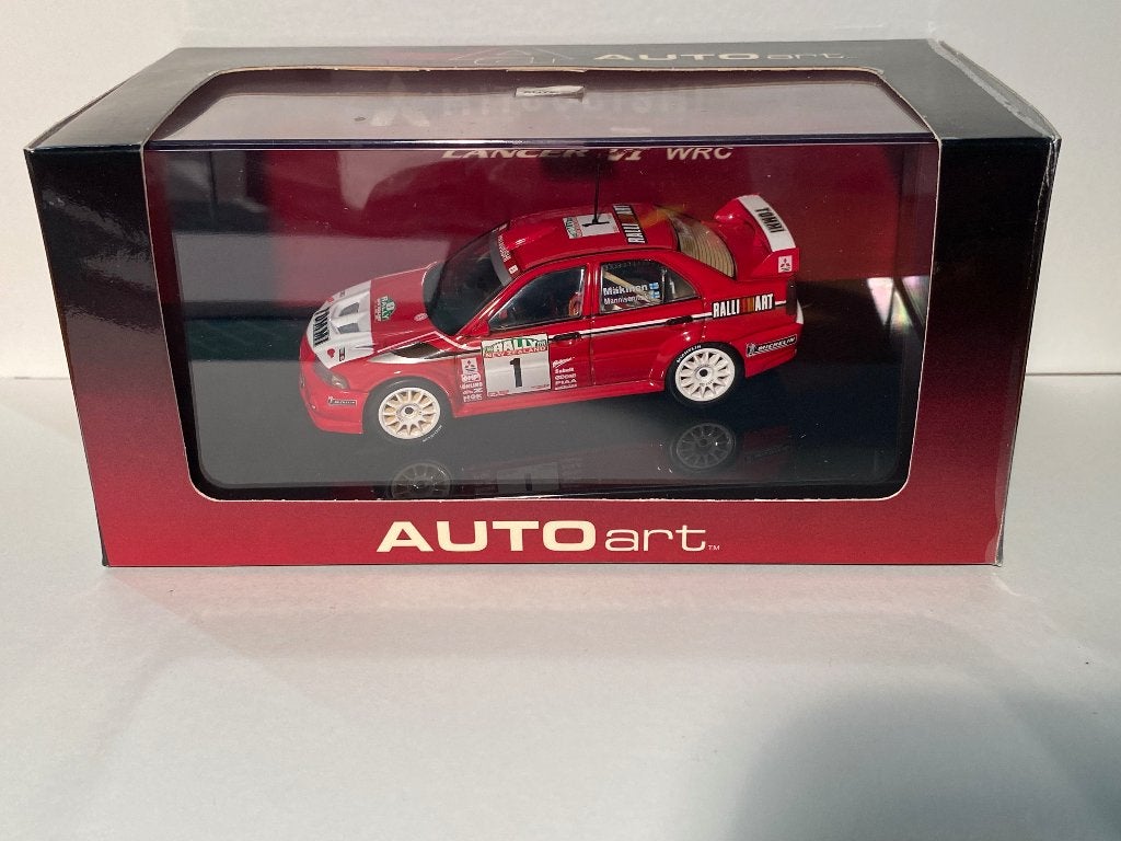 Autoart Mitsubishi Lancer EVO 6 1:43 Mäkinen, Ophalen of Verzenden, Nieuw, Auto, Overige merken