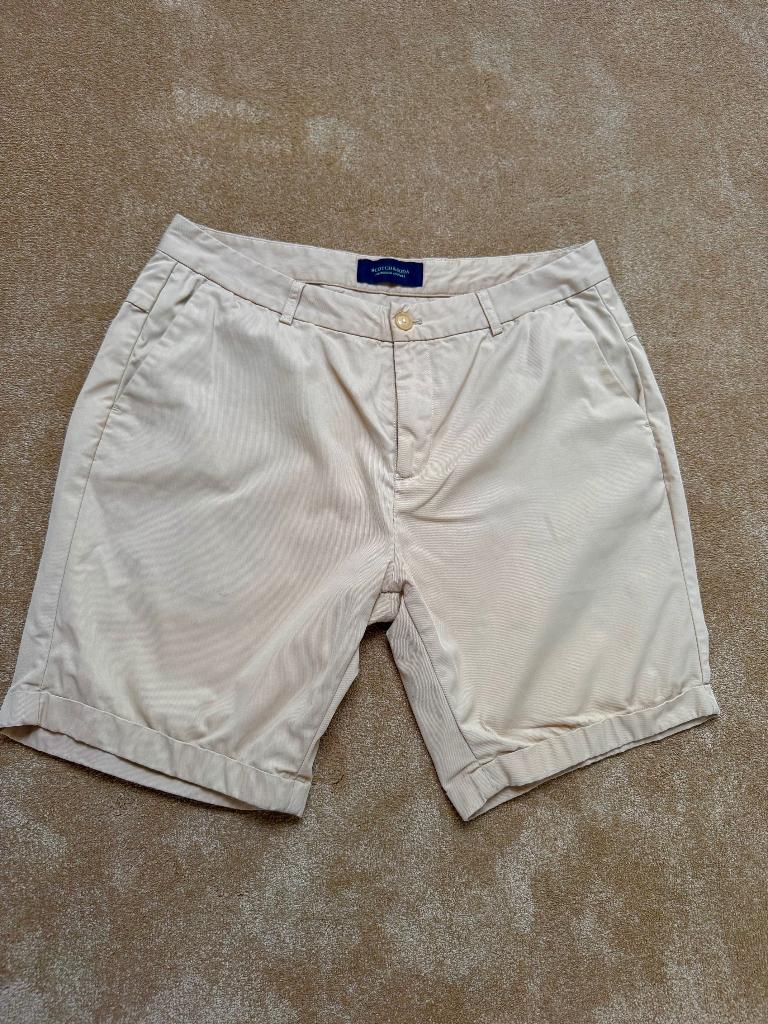 Scotch & Soda korte broek maat 33, Maat 48/50 (M), Beige, Ophalen of Verzenden, Zo goed als nieuw