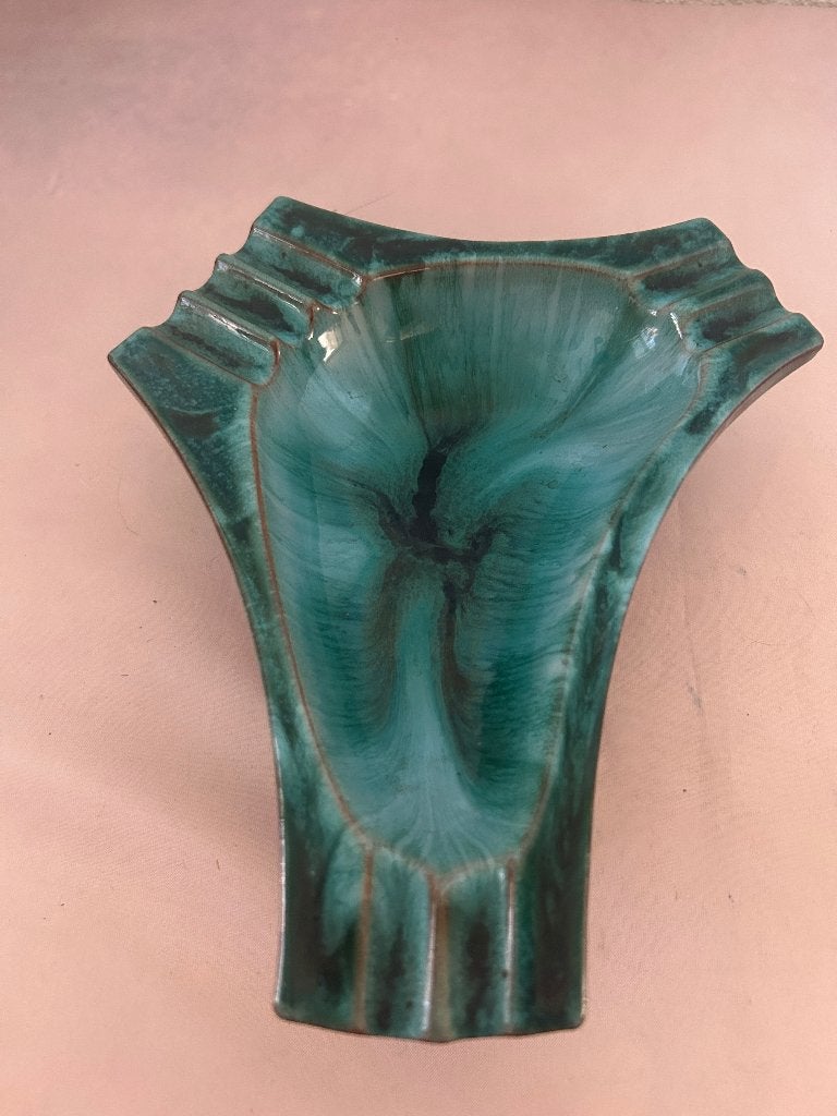 Vintage Blue Mountain Pottery asbak groen druipglazuur, Ophalen of Verzenden