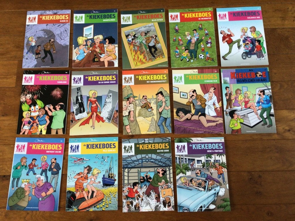 KIEKEBOE / KIEKEBOES 34 strips in goede tot zeer goede staat, Gelezen, Merho, Ophalen of Verzenden, Meerdere stripboeken