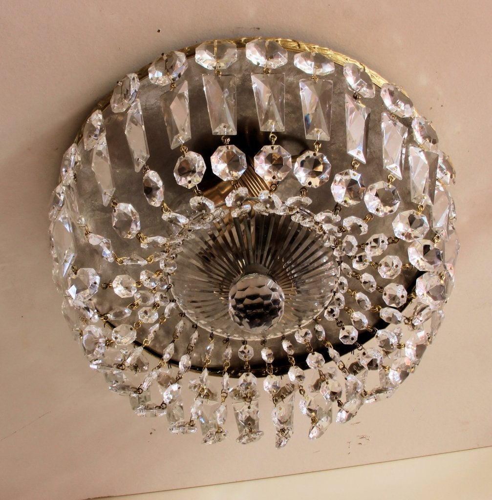 Oude plafonniere met 2 lichtpunten, Ophalen