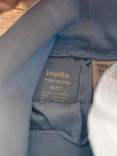 Lichtblauwe joggingsbroek Maat 86-92 hh, Kinderen en Baby's, Babykleding | Maat 86, Broekje, Jongetje of Meisje, Lupilu, Onbekend