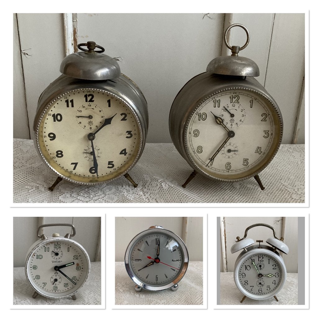 5x Brocante oude wekker - wekkers, Ophalen