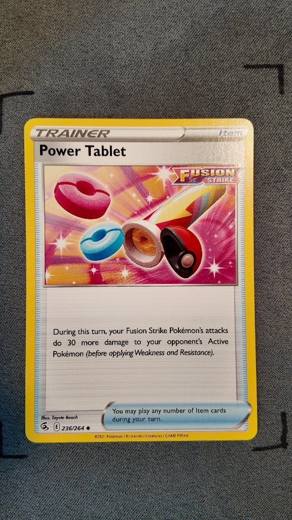 Power Tablet 236 Fusion Strike | Pokemon kaart, Hobby en Vrije tijd, Ophalen, Zo goed als nieuw, Losse kaart