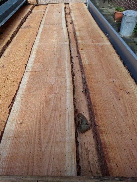 Schaaldelen/boomschorsplanken lariks, Ophalen, Minder dan 25 mm, Nieuw, Plank