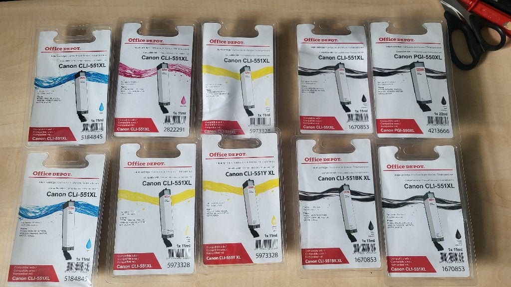11x Canon PGI-550XL & CLI-551XL Inktcartridges | GESEALD, Ophalen of Verzenden, Nieuw, Cartridge, Canon
