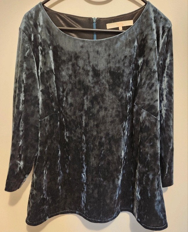 fluweel blouse, kleur groen, maat 42, merk comme ca, Comme ca, Maat 42/44 (L), Ophalen of Verzenden, Zo goed als nieuw