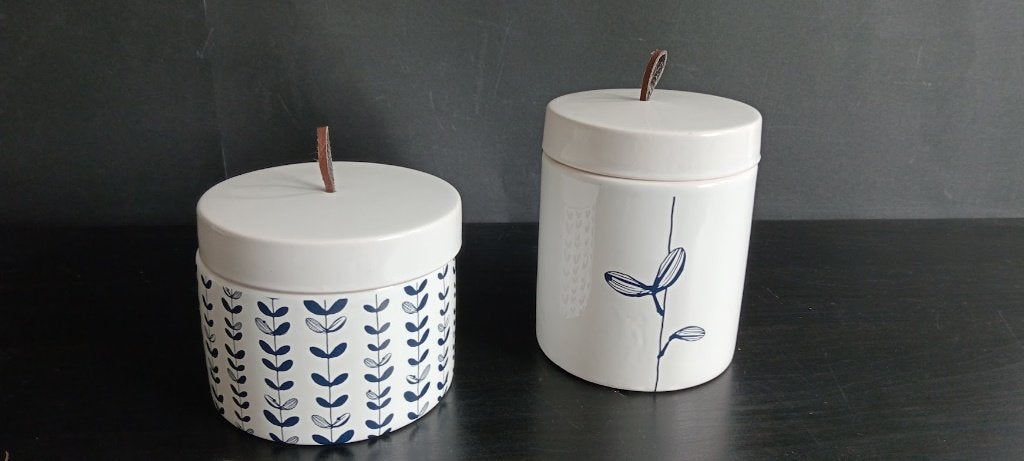 2 voorraadpotten van “Søstrene Grene”, Blauw, Ophalen of Verzenden, Zo goed als nieuw, Voorraadpot