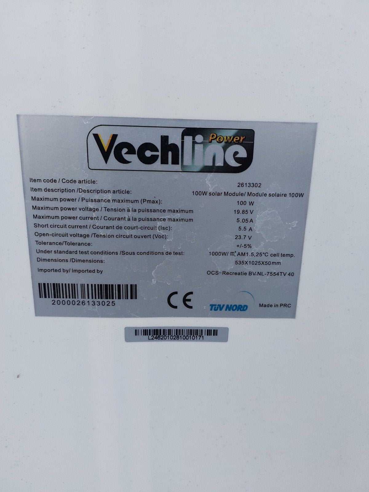 Vechline 100 Watt Zonnepaneel - Ideaal voor Camper/Boot, Ophalen, ., ., .