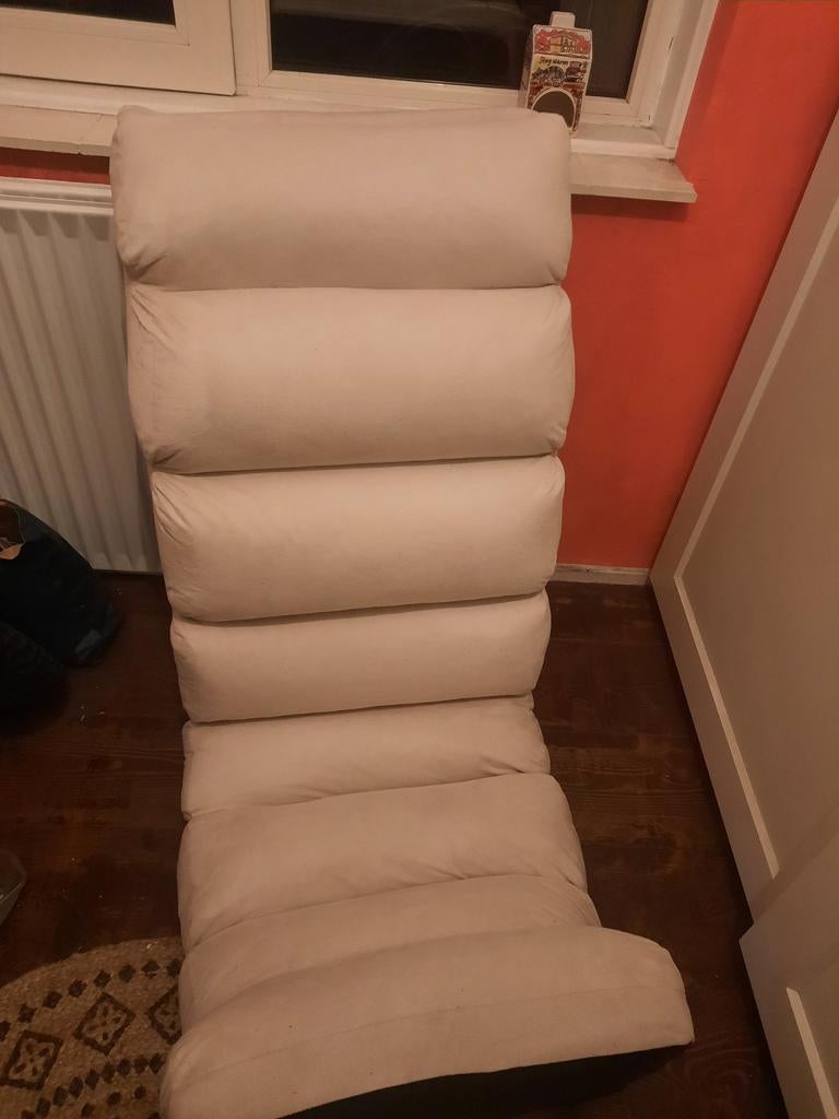 Opvouwbare Luie Bank Stoel 5 Standen, Ophalen, Zo goed als nieuw, Eenpersoons, Beige