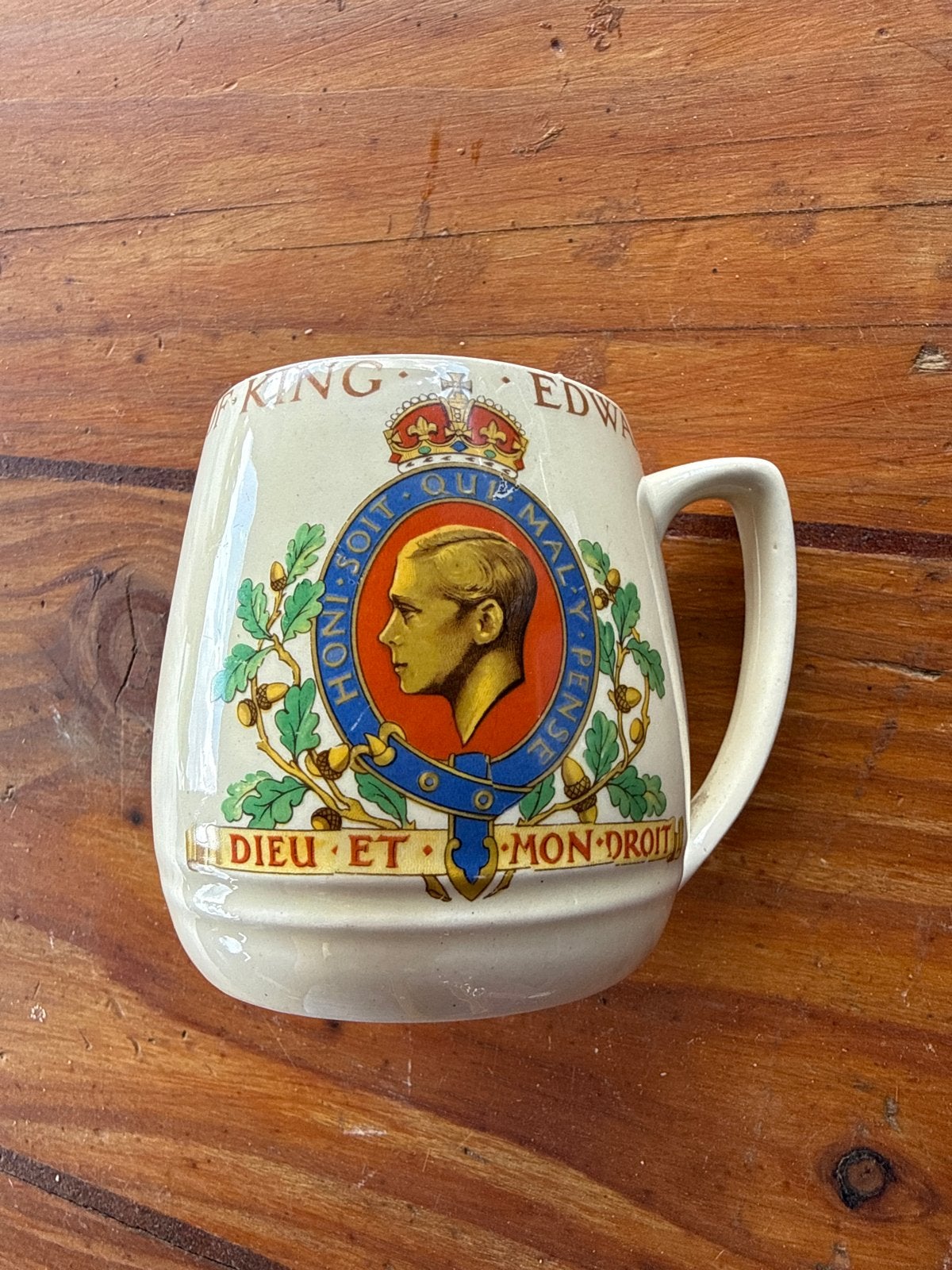 Kroningsmok Koning Edward VIII 1937 - Vintage Beker, Antiek en Kunst, Ophalen of Verzenden