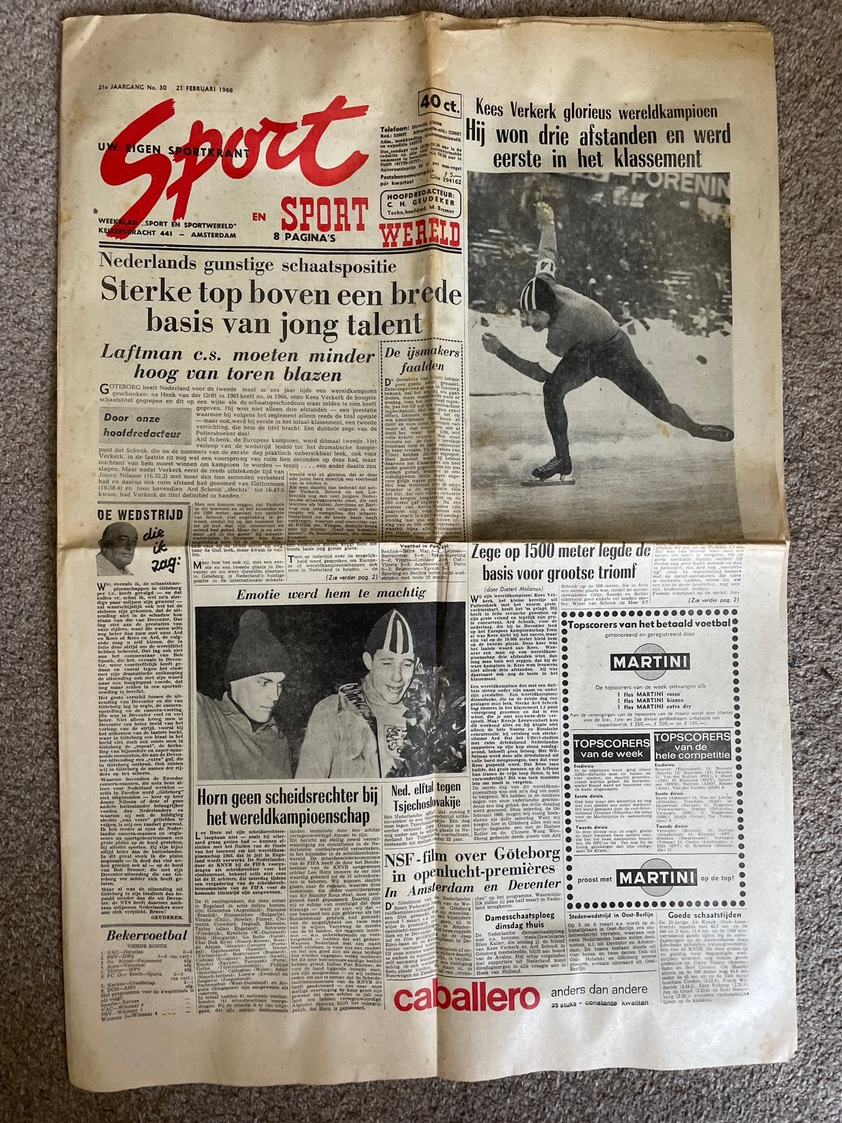 Weekblad Sport en Sportwereld, 21 februari 1966,Kees Verkerk, Ophalen, Gelezen, Overige typen