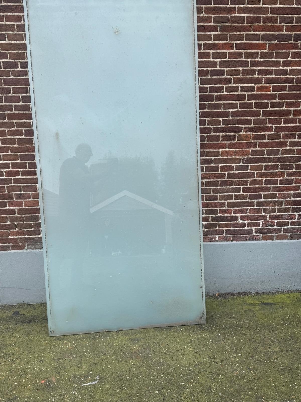 Melkglas dubbelglas platen diverse afmetingen, Gebruikt, 80 tot 120 cm, Glasplaat, Dubbelglas