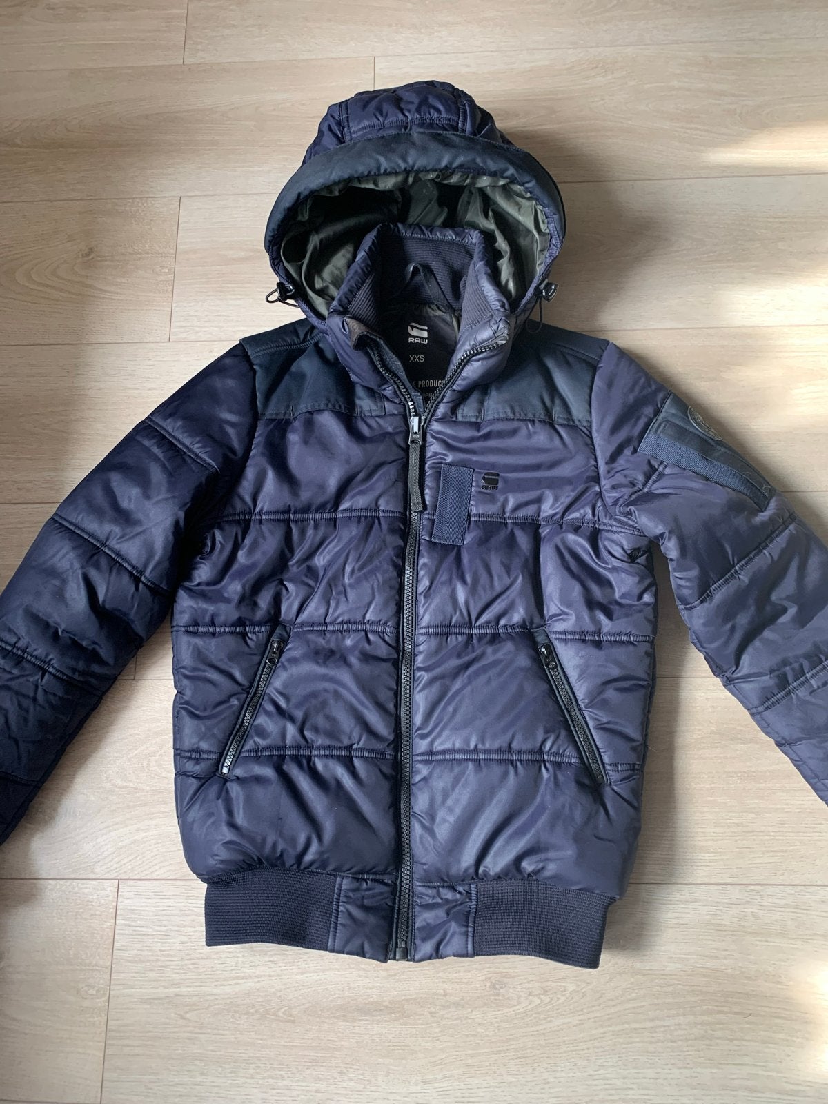 G-Star donkerblauwe winterjas - Maat XXS (152/158), Ophalen of Verzenden, Zo goed als nieuw, Jongen, Jas