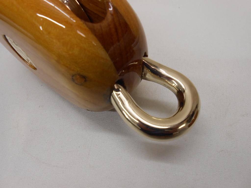 Houten Blok / Katrol, 1-schijfs voor 10 - 12 mm lijn, Ording, Ophalen of Verzenden, Nieuw, Lijn of Blok