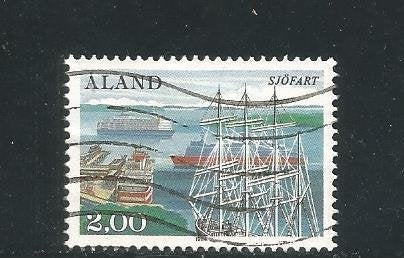 Åland Mi.7 - Schepen en Zeevaart - Gestempeld, Postzegels en Munten, Ophalen of Verzenden, Finland, Gestempeld